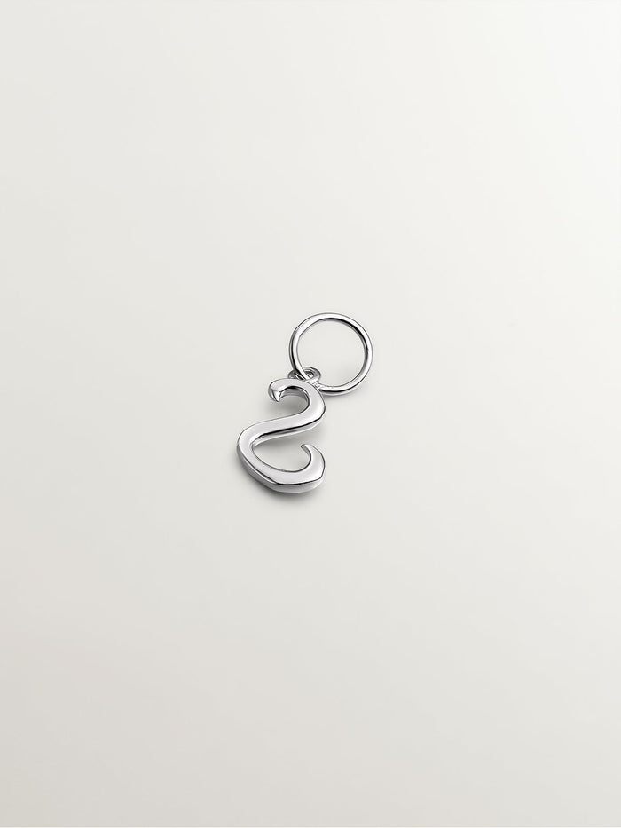 Charm letra S plata  