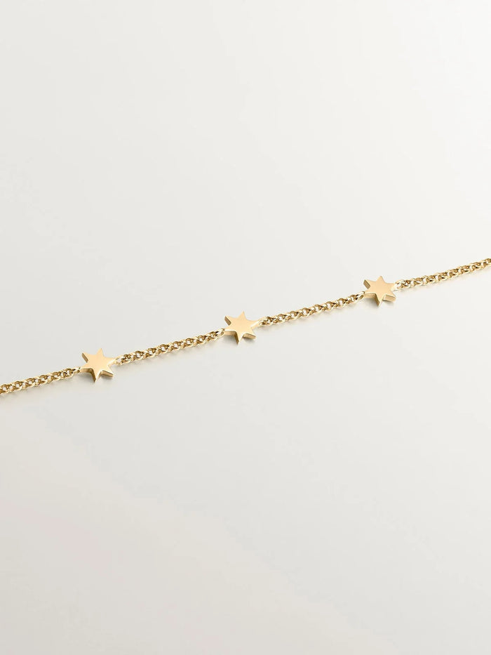 Pulsera de oro amarillo de 9K con estrellas