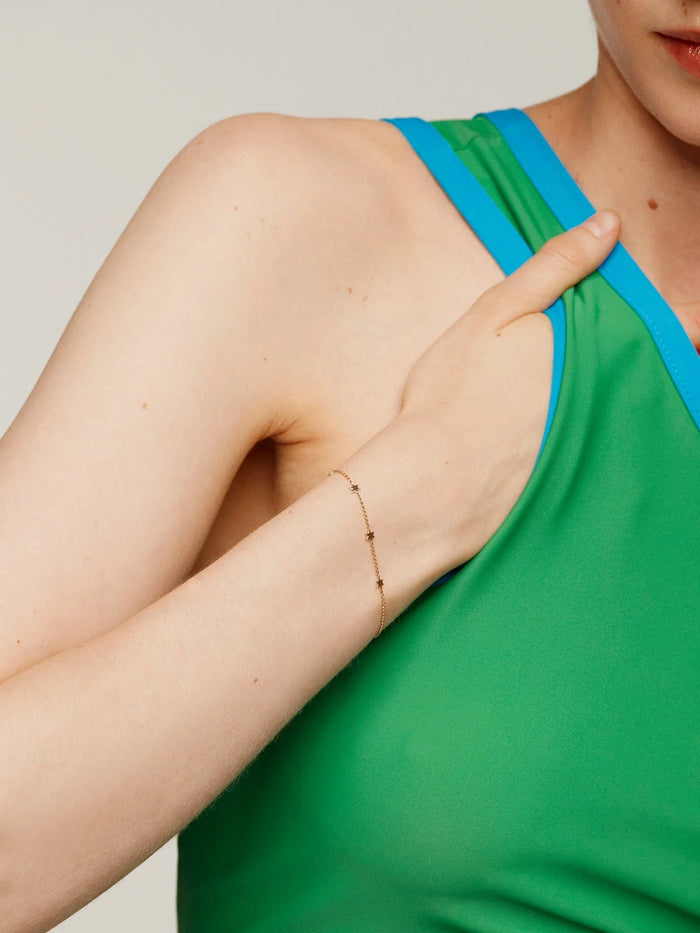 Pulsera de oro amarillo de 9K con estrellas