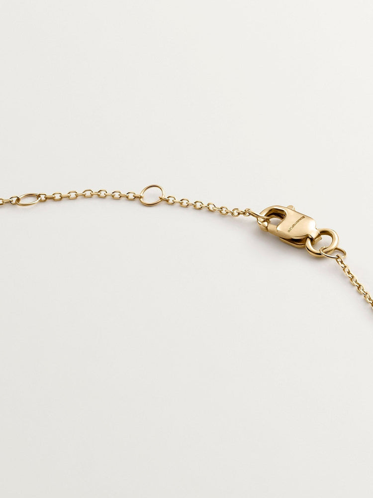 Colgante trébol esmeralda y diamante oro 9 kt
