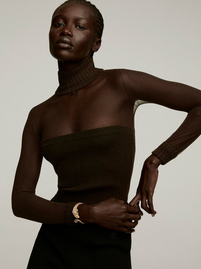 Pulsera rígida de plata 925 bañada en oro amarillo de 18K con forma de camaleón