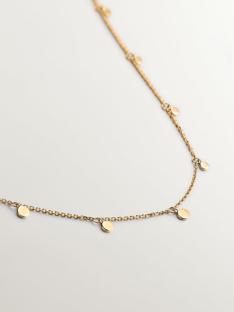 Collar motivos esferas oro 9 kt