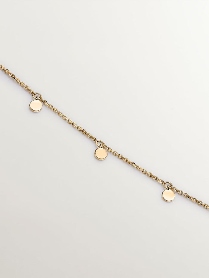 Collar motivos esferas oro 9 kt