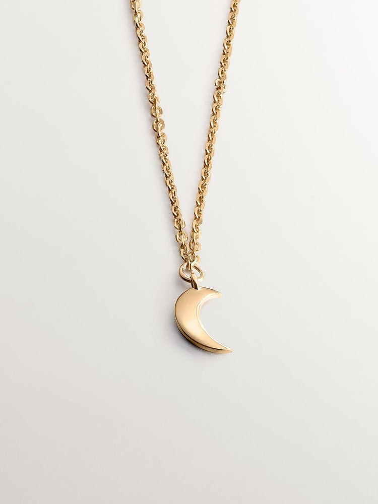 Collar colgante luna oro 9 kt