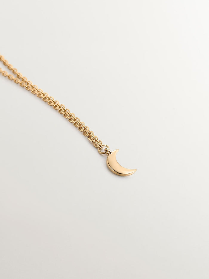 Collar colgante luna oro 9 kt