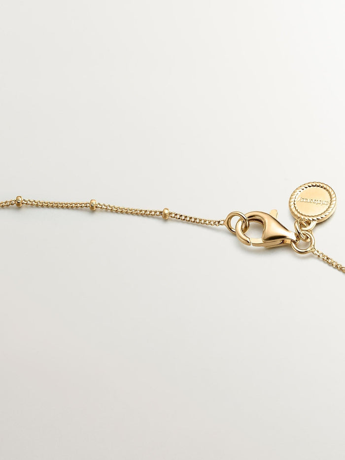 Collar de plata 925 bañada en oro amarillo de 18K con lágrimas