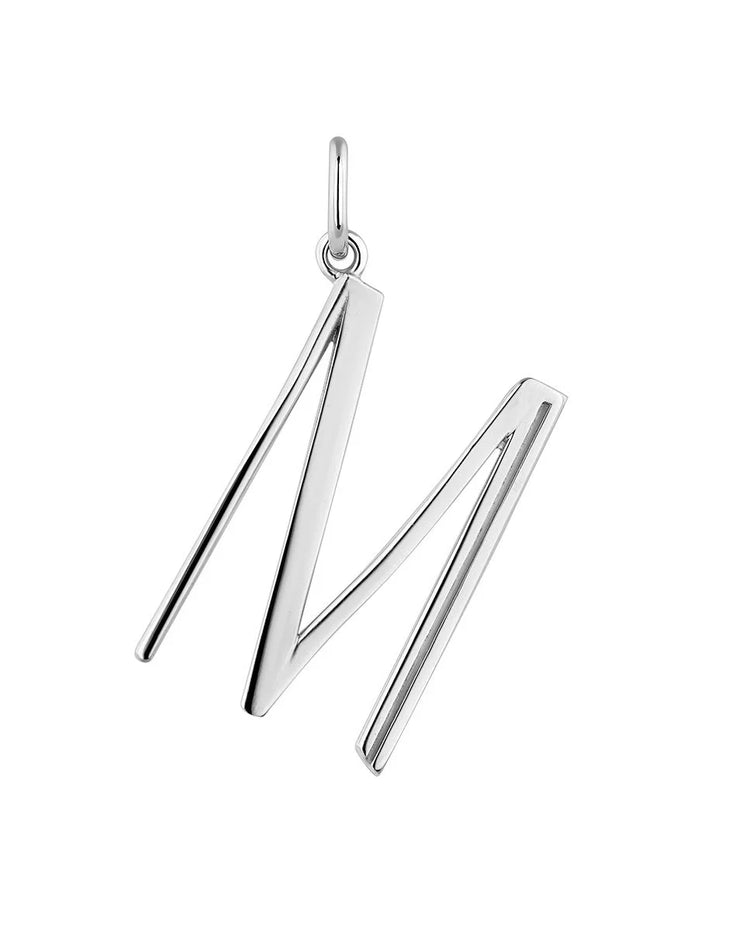 Charm de plata 925 con inicial M