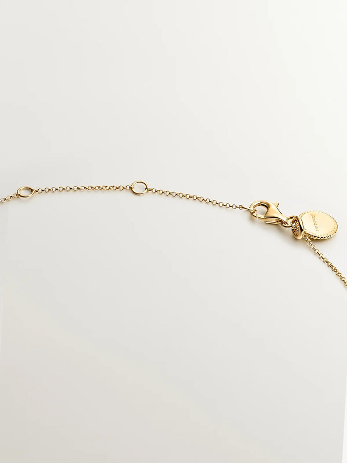 Colgante de plata 925 bañada en oro amarillo de 18K con amatista verde