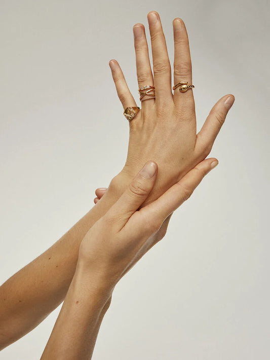 Anillo topacio plata recubierta oro