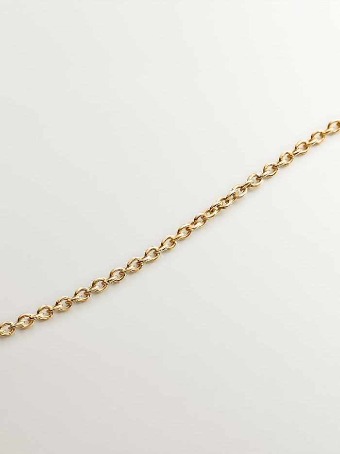Collar de plata 925 bañada en oro amarillo de 18K con rodolitas y topacios
