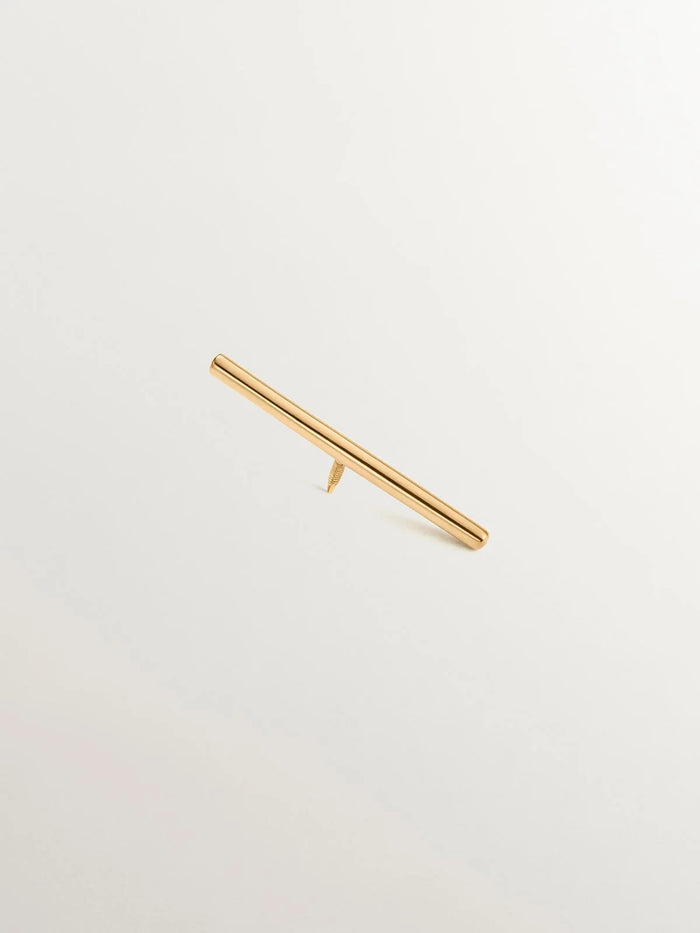 Piercing barra industrial de oro amarillo de 18K