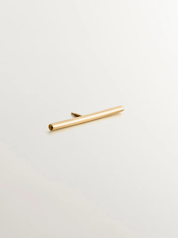 Piercing barra industrial de oro amarillo de 18K