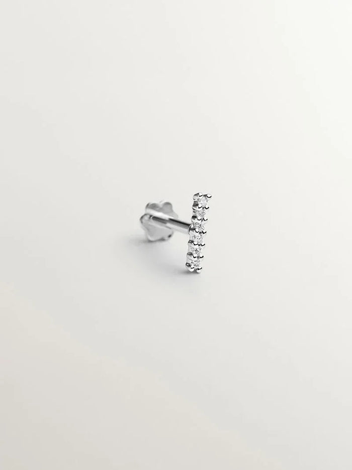 Piercing de oro blanco de 18K con diamantes