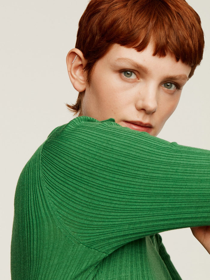 Piercing de oro blanco de 18K con diamantes