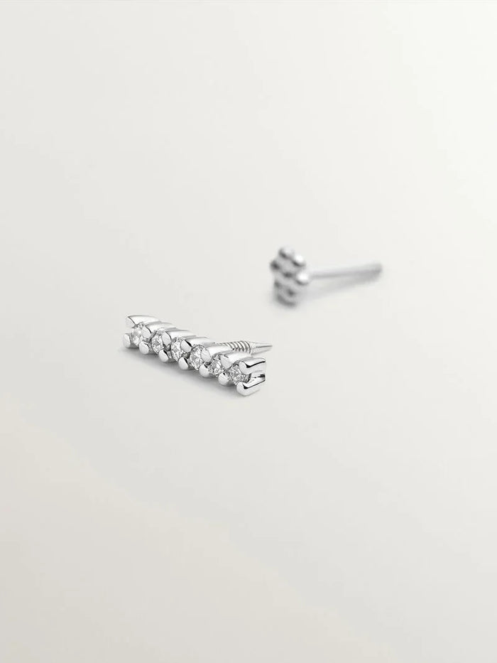 Piercing de oro blanco de 18K con diamantes