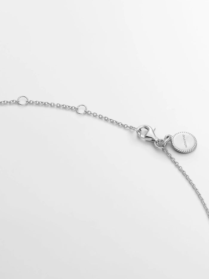 Colgante de plata 925 con diamantes y zafiros grises