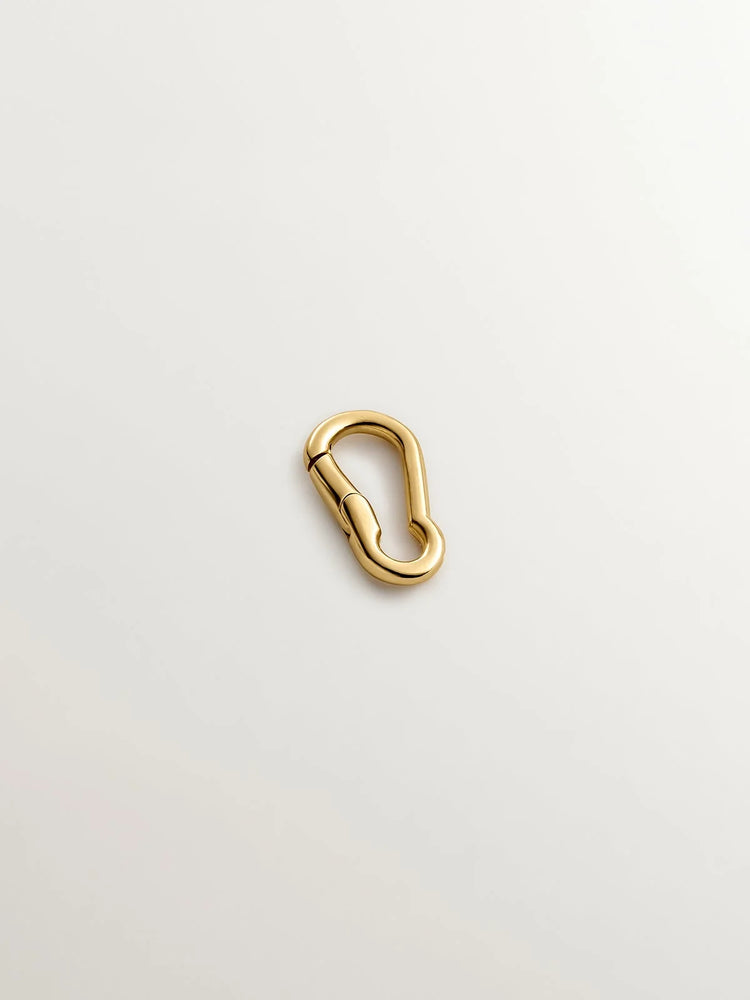 Charm mosquetón de plata 925 bañada en oro amarillo de 18K