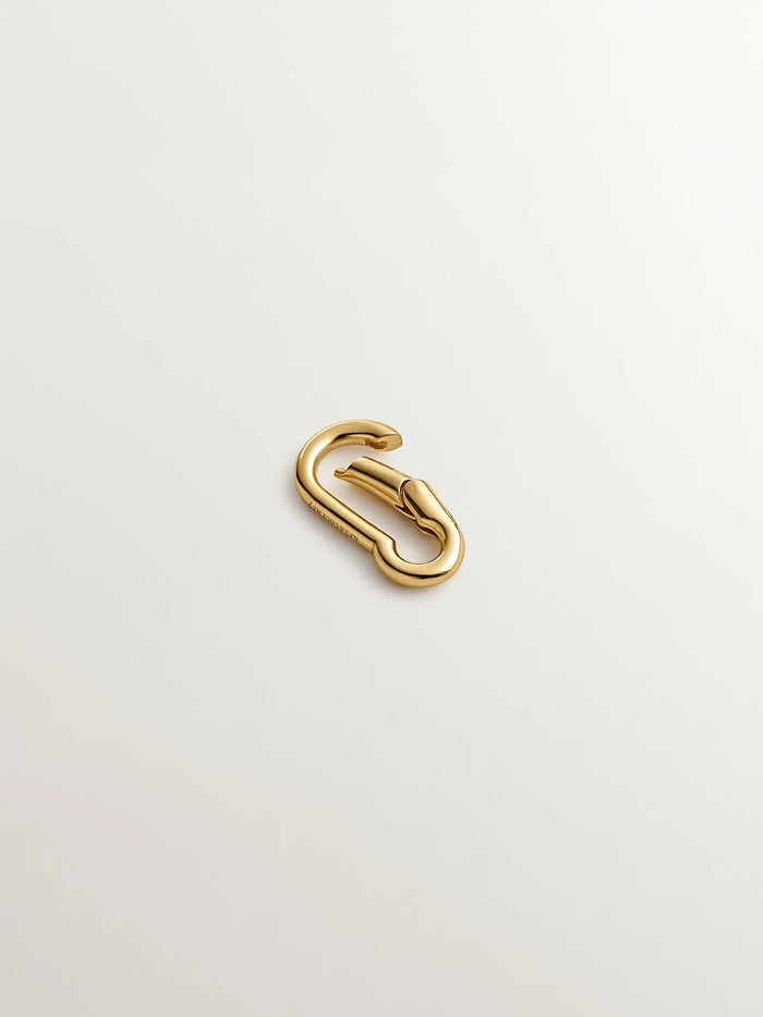 Charm mosquetón de plata 925 bañada en oro amarillo de 18K