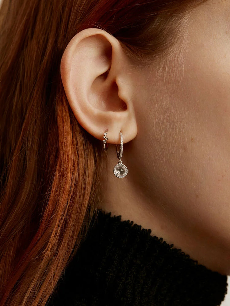 Piercing aro diamantes 0,027 cts oro blanco 9 kt 
