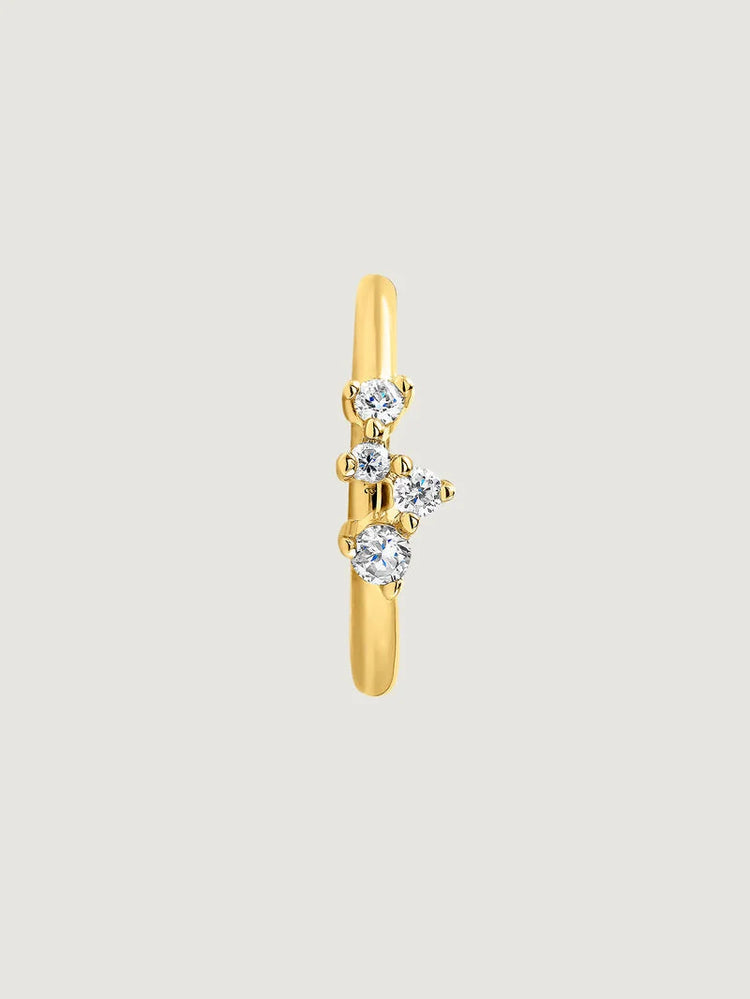 Piercing aro diamantes 0,027 cts oro 9 kt 