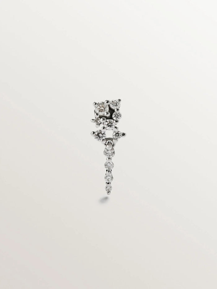 Pendientes de oro blanco de 18K con diamantes 0,3 cts