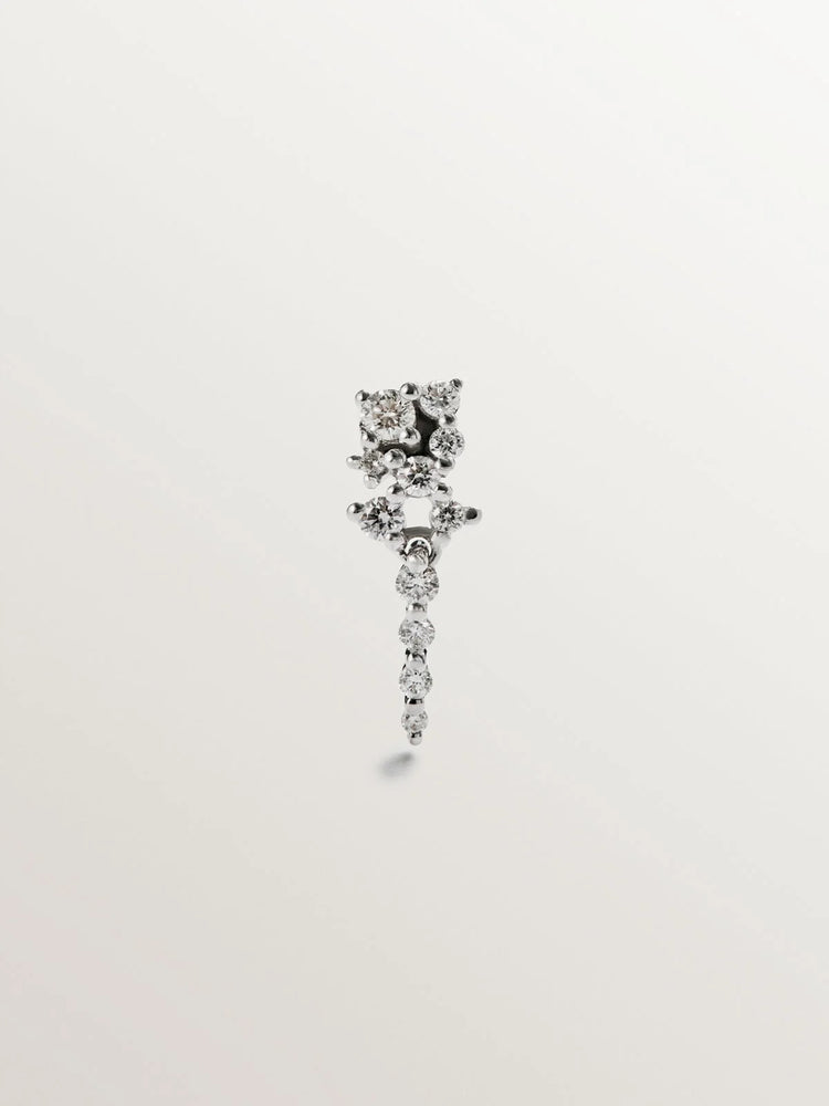 Pendientes de oro blanco de 18K con diamantes 0,3 cts