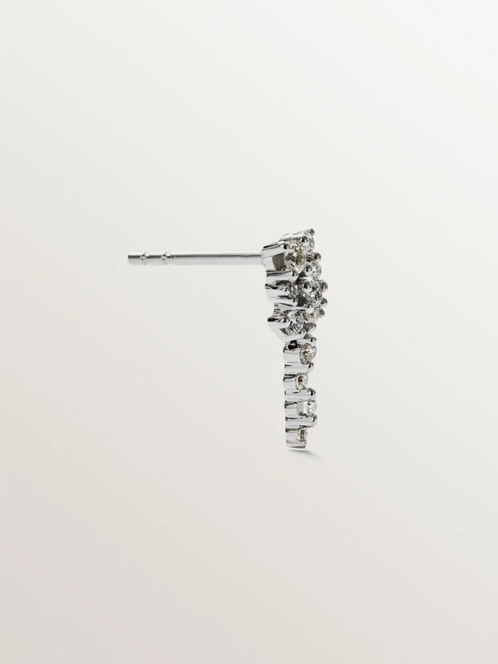 Pendientes de oro blanco de 18K con diamantes 0,3 cts