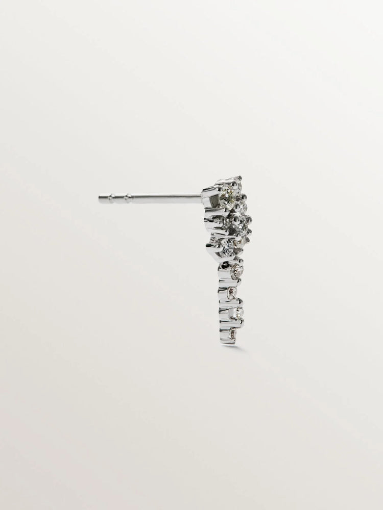 Pendientes de oro blanco de 18K con diamantes 0,3 cts