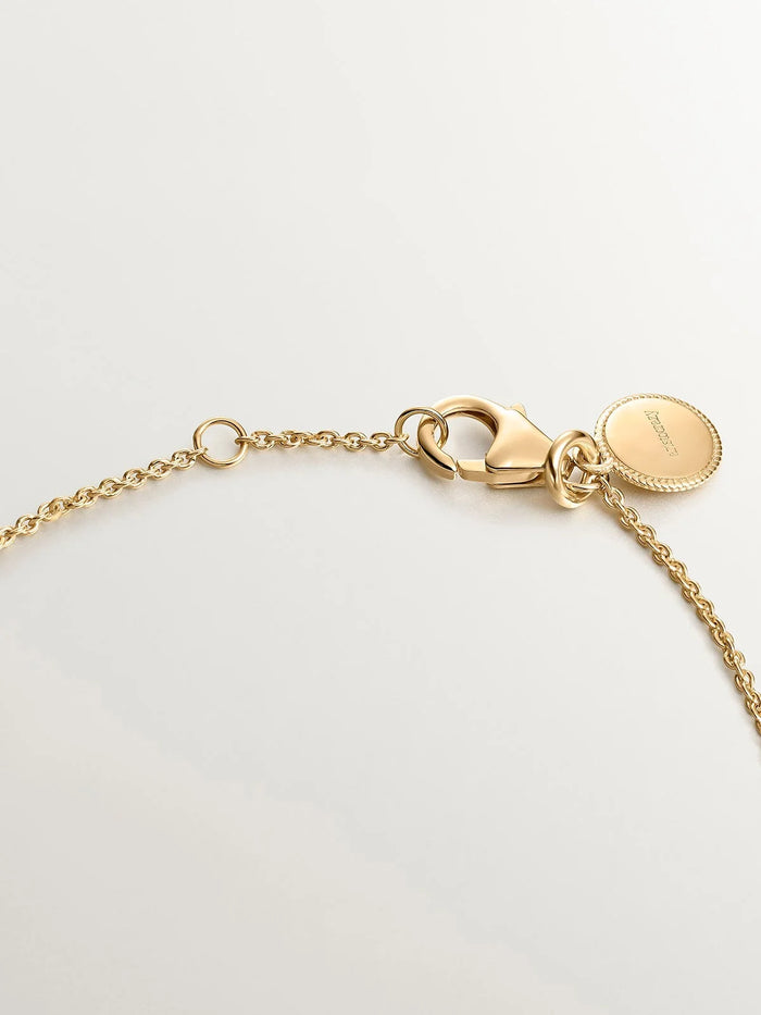 Pulsera de plata 925 bañada en oro amarillo de 18K con esmalte amarillo