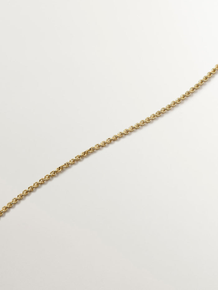 Collar de plata 925 bañada en oro amarillo de 18K con esmalte de colores y número cinco