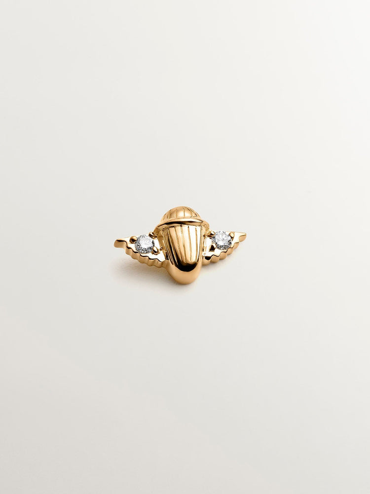 Piercing de oro amarillo de 18K con diamantes en talla brillante
