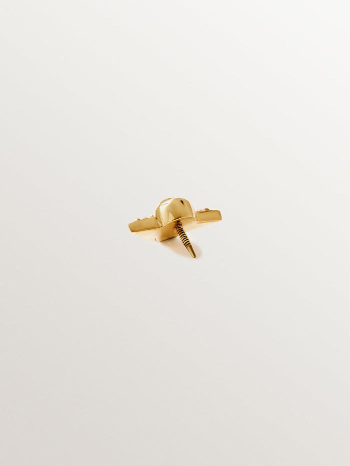 Piercing de oro amarillo de 18K con diamantes en talla brillante