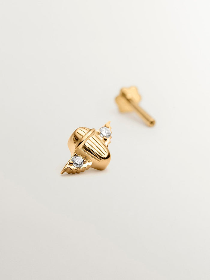 Piercing de oro amarillo de 18K con diamantes en talla brillante