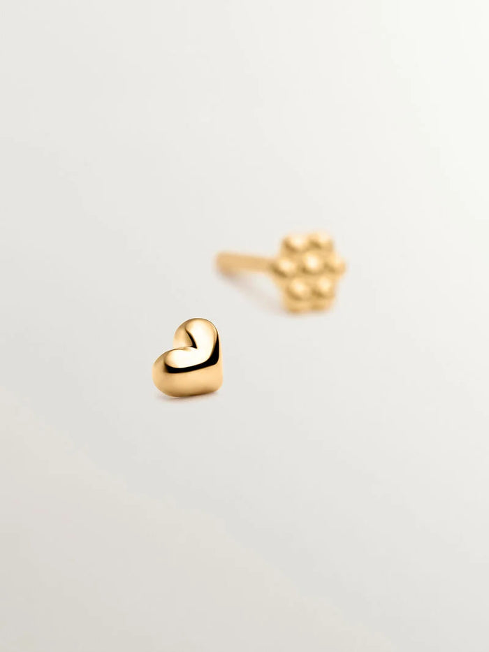 Piercing corazón de oro amarillo de 18kt