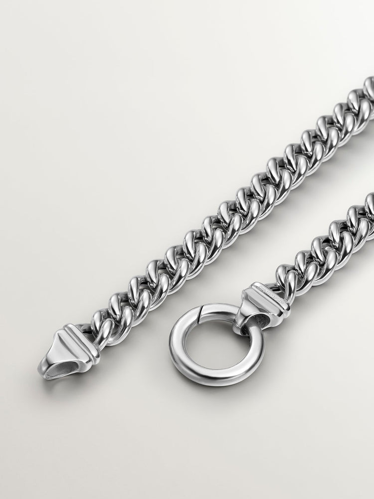 Pulsera de cadena eslabones barbados de plata