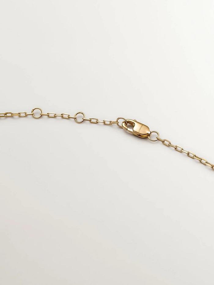 Colgante de oro amarillo de 9K con malaquita verde