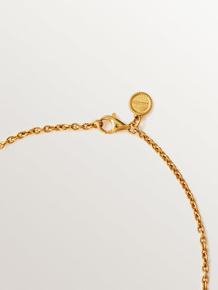Colgante de plata 925 bañada en oro amarillo de 18K con textura