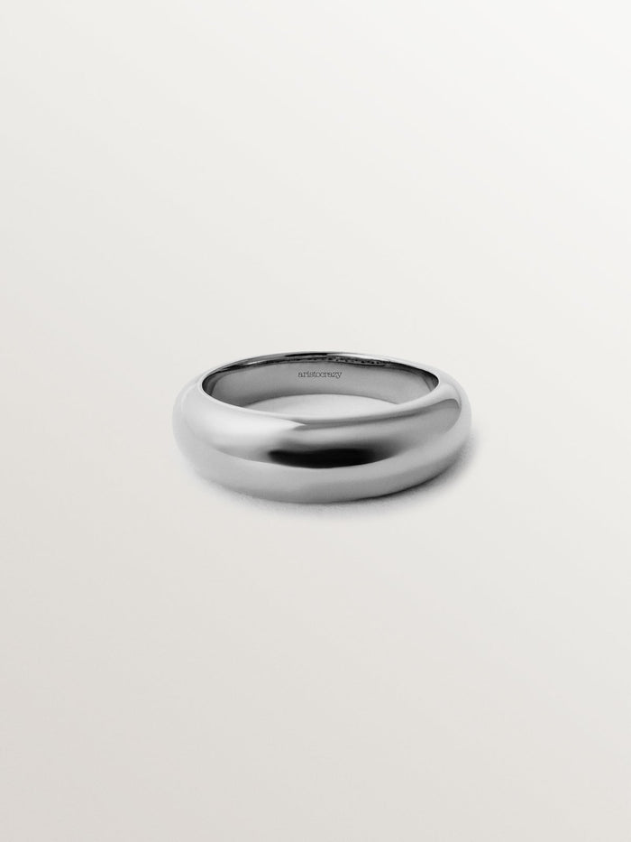 Anillo abombado de plata 925