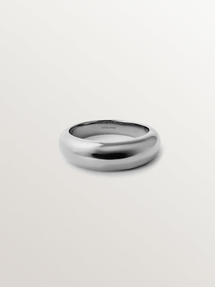 Anillo abombado de plata 925