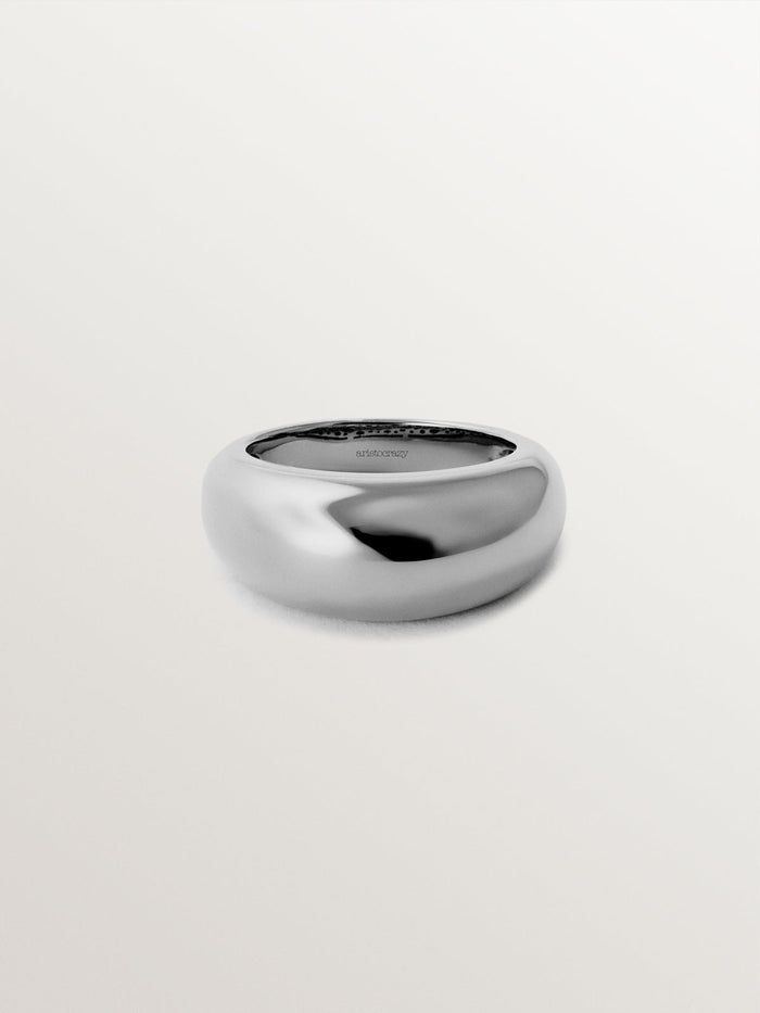 Anillo abombado de plata 925