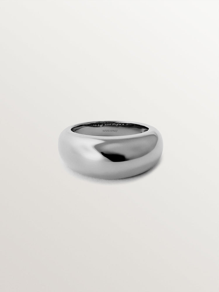 Anillo abombado de plata 925