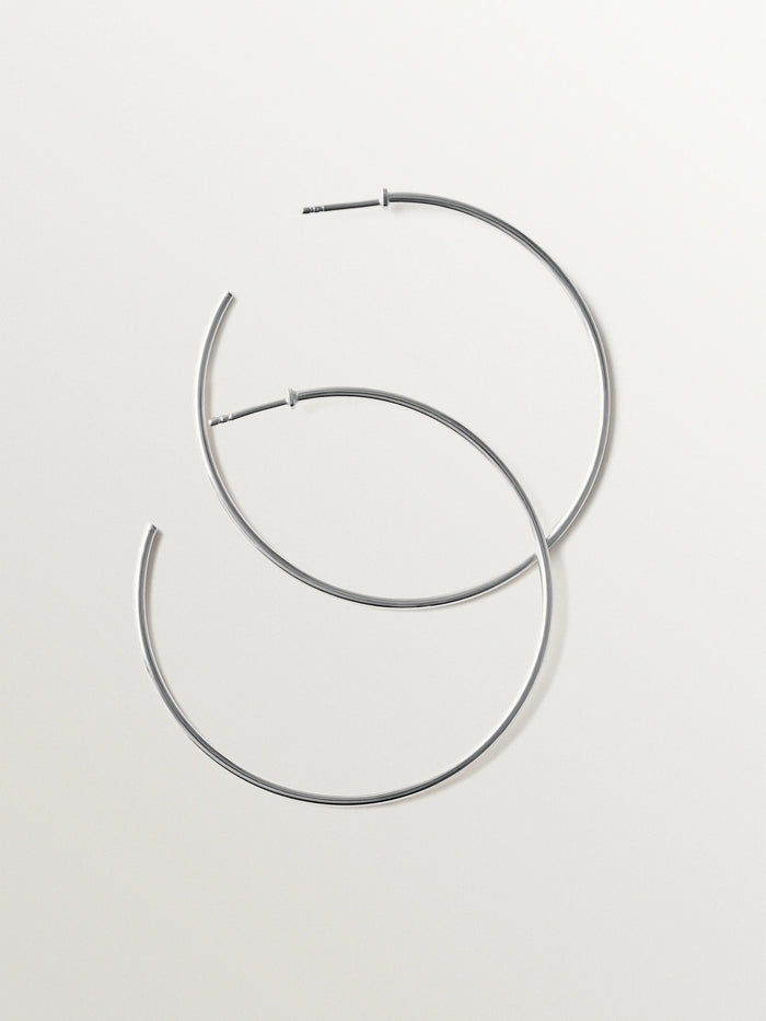 Pendientes de aro grandes de plata 925