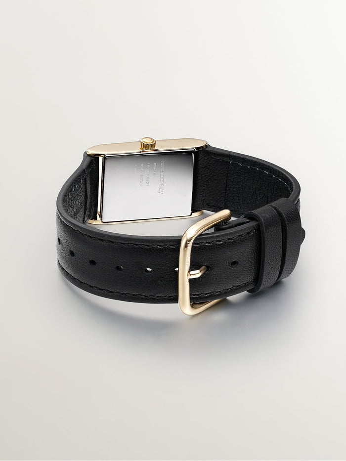 Reloj Kairós esfera cuadrada cuero